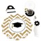 Big Dot of Happiness Gold Graduation Party Paper Charger and Table Decorations - Chargerific Kit - Place Setting for 8